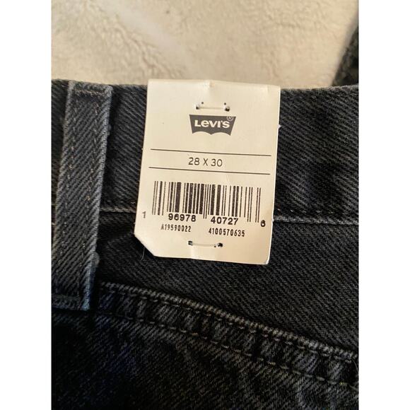 NWT LEVI'S JEANS 28 PREMIUM 90S 501 BLACK FADED BAGGY STRAIGHT FIT STITCH SCHOOL - Picture 6 of 16